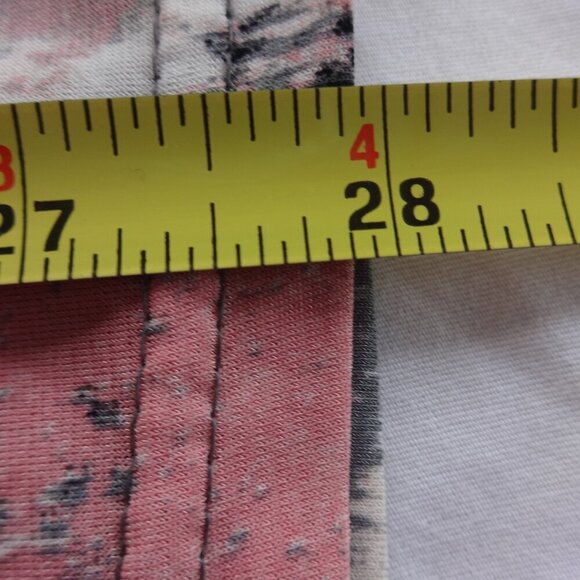 EBADA women's top/dress size L, poly with stretch, cream, black and peach print - Picture 9 of 14